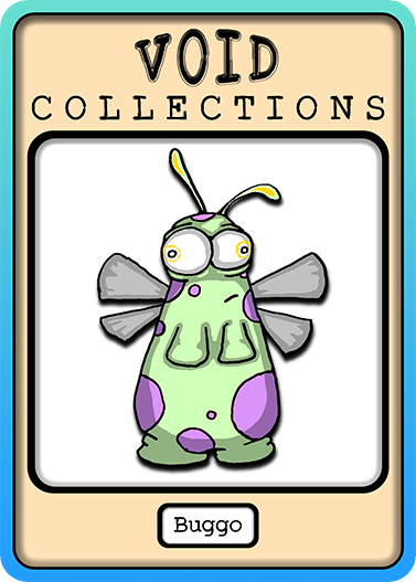 A picture of the Buggo card with its standard border.