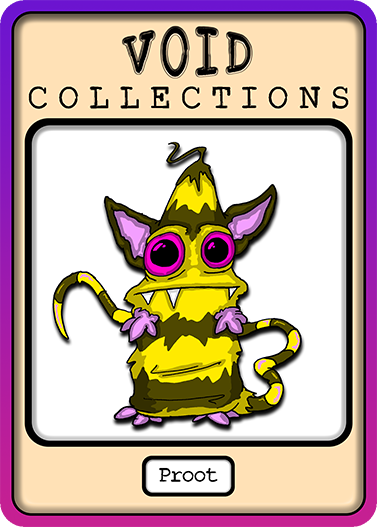 A picture of the Proot card with its standard border.