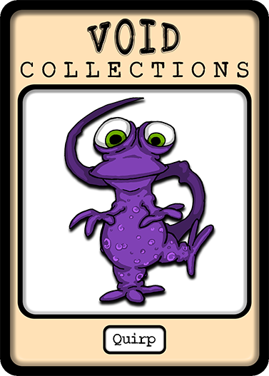 A picture of the Quirp card with its standard border.