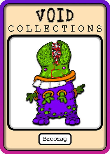 A picture of the Broozag card with its standard border.